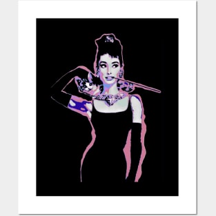 Audrey Hepburn Pop Art Portrait Posters and Art